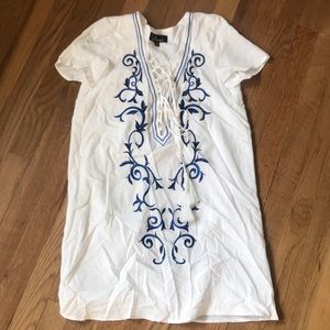 Lulus white and blue dress